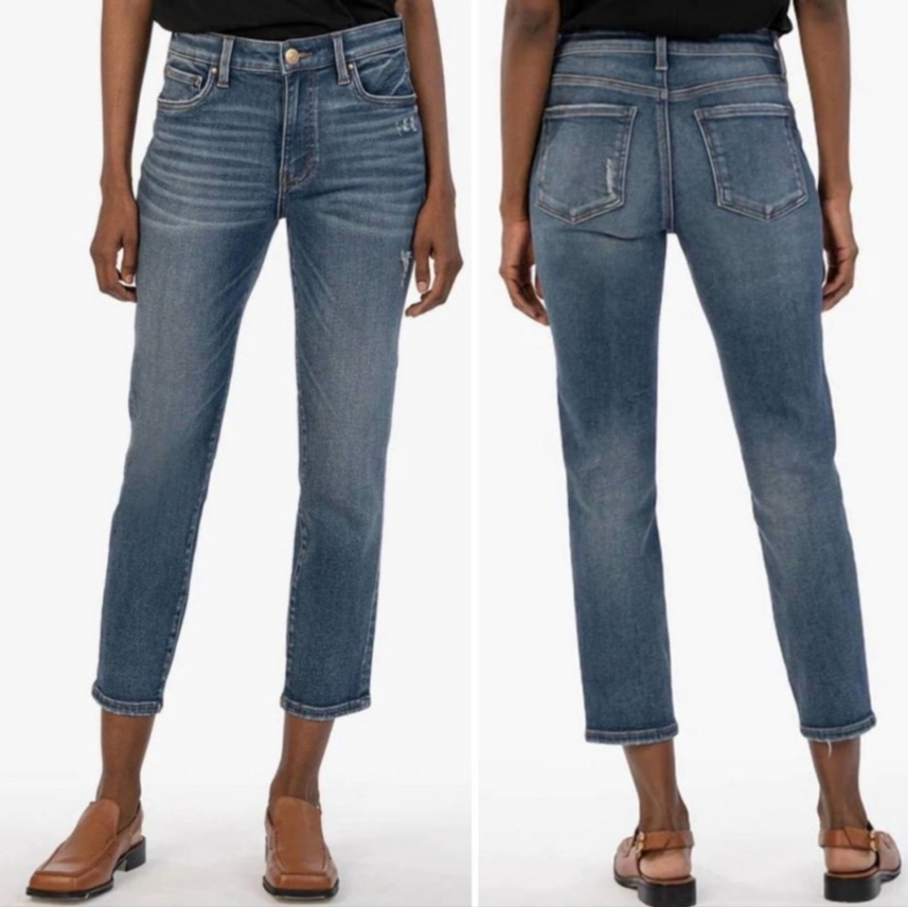 Kut Catherine High Rise Ankle Straight Leg